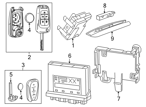 2016 Chevy Cruze Keyless Entry Components Diagram