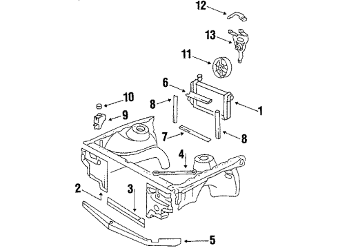 1984 Pontiac Phoenix Relay Assembly, Glow Plug Warning Lamp Diagram for 14043278