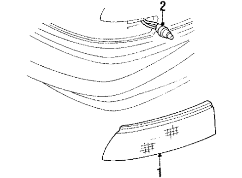 1994 Pontiac Trans Sport Lamp Assembly, Front Side Marker Diagram for 5977111