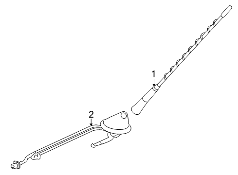 2009 Pontiac G8 Antenna Assembly, Radio Diagram for 92202554