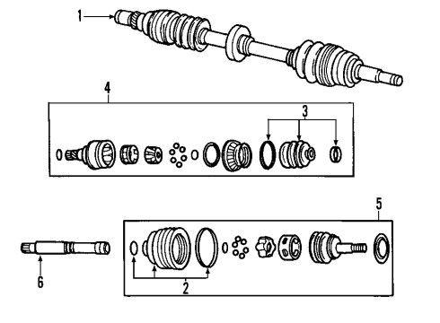 2004 Chevy Aveo Front Axle Shafts & Joints, Drive Axles Diagram