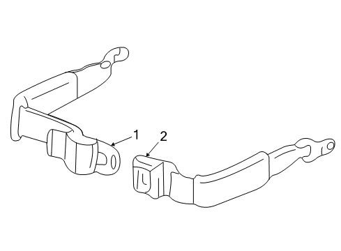 2002 GMC Sonoma Rear Seat Belts Diagram 2 - Thumbnail