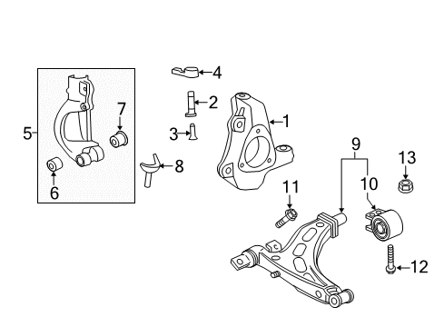 2017 Buick LaCrosse Front Suspension, Control Arm, Stabilizer Bar Diagram 1 - Thumbnail