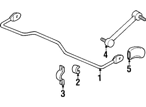 2001 Pontiac Grand Prix Rear Suspension Components, Stabilizer Bar Diagram 1 - Thumbnail