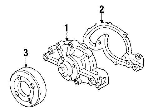 1999 Chevy Lumina Cooling System, Radiator, Water Pump, Cooling Fan Diagram 2 - Thumbnail