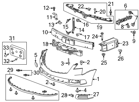 2018 Cadillac XTS Bolt/Screw,Engine Coolant Fan Shroud Diagram for 9202831