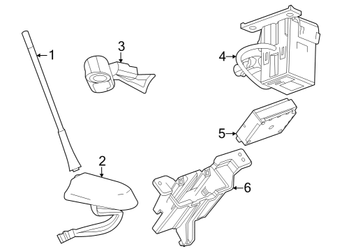 2024 Chevy Trax Communication System Components Diagram