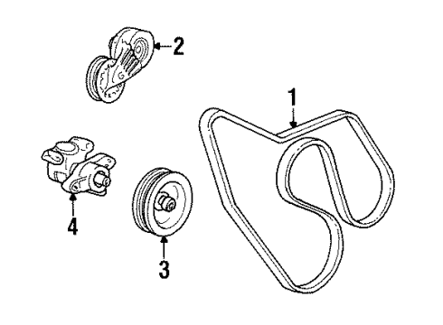 1992 Chevy C2500 Belts & Pulleys, Cooling Diagram 3 - Thumbnail