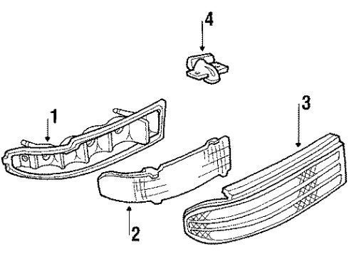 1990 Pontiac Bonneville Lamp Assembly, Combination Rear Diagram for 5975672