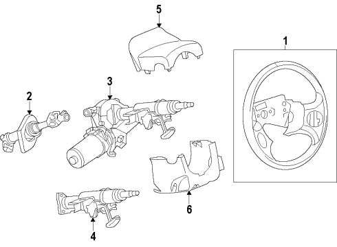 2015 Chevy Cruze Steering Column & Wheel, Steering Gear & Linkage Diagram 1 - Thumbnail