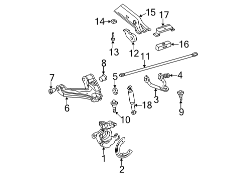 1997 Chevy K3500 Front Suspension, Control Arm Diagram 2 - Thumbnail