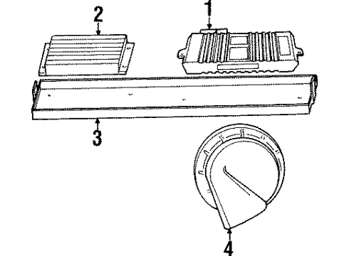 2001 Cadillac Catera Horn,400 & 500 Hertz (W/Bracket) Diagram for 9173573