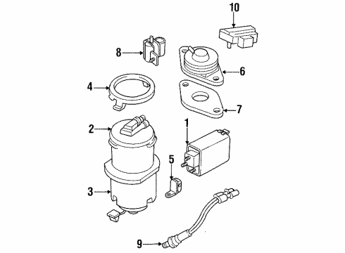 1997 Cadillac DeVille Emission Components Diagram