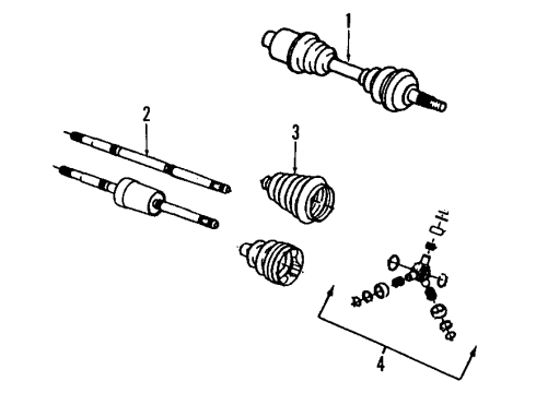 1992 Cadillac Allante Seal,Front Wheel Drive Shaft Oil Diagram for 8679744