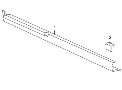 2004 Cadillac SRX Exterior Trim - Pillars, Rocker & Floor Diagram