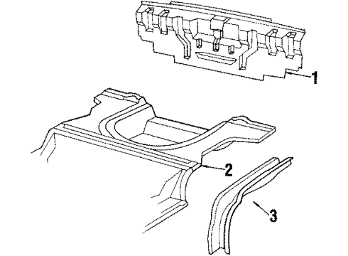 1985 Chevy Cavalier Rear Body Diagram 1 - Thumbnail