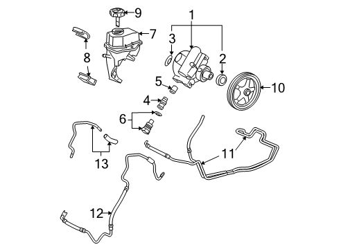 2008 Saturn Aura Valve Kit,P/S Pump Flow Control Diagram for 15267586