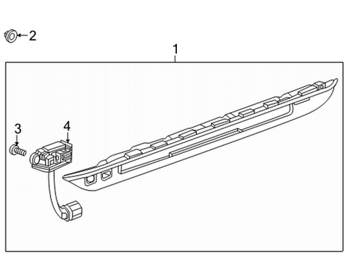 2022 GMC Hummer EV Pickup High Mount Lamps Diagram 2 - Thumbnail