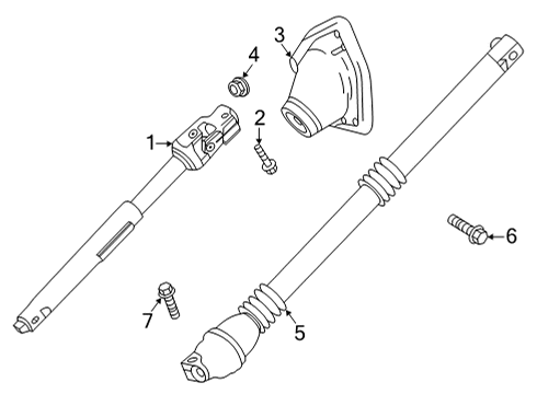 2022 GMC Sierra 2500 HD Lower Steering Column Diagram