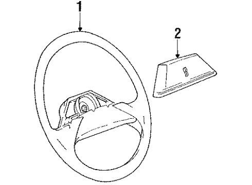 1991 Oldsmobile Silhouette Steering Column & Wheel, Steering Gear Diagram 4 - Thumbnail