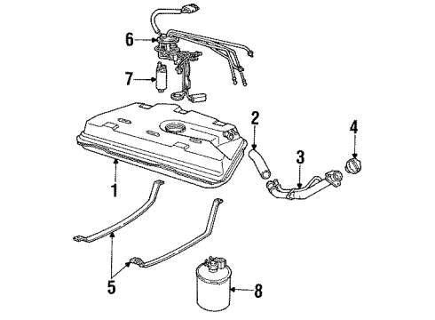 1988 Cadillac Allante Emission Components Diagram