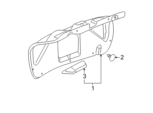 2006 Buick LaCrosse Trim Assembly, Rear Compartment Lid Inner Panel Diagram for 15814053