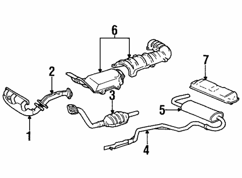 1997 Buick LeSabre Exhaust Components Diagram