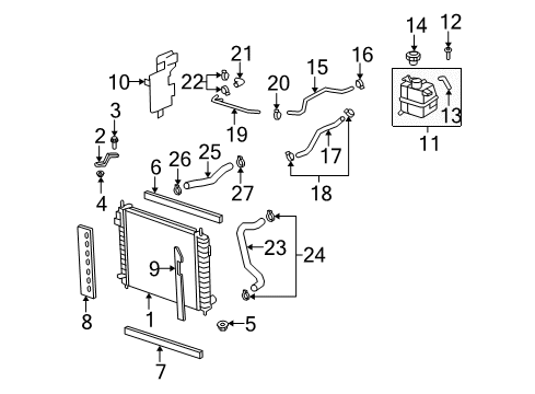 2008 Saturn Vue Radiator Inlet Hose (Upper) Diagram for 19130278