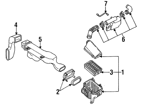 1994 Saturn SC2 Air Inlet Diagram