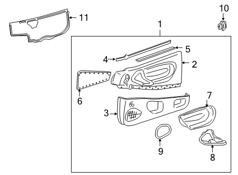 1999 Chevy Cavalier Door & Components, Electrical Diagram 1 - Thumbnail