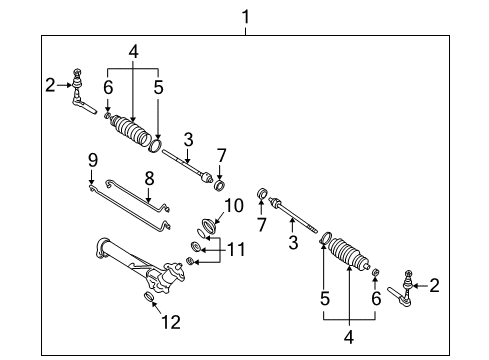 2004 Oldsmobile Alero P/S Pump & Hoses, Steering Gear & Linkage Diagram 2 - Thumbnail