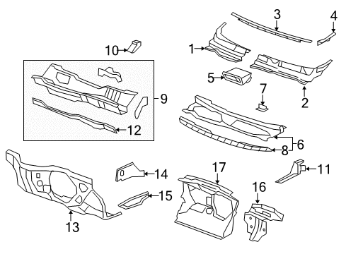 2015 Chevy Captiva Sport Cowl Diagram