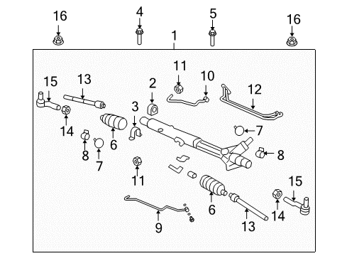 2008 Pontiac G8 End Assembly, Steering Linkage Tie Rod Outer Diagram for 92198274