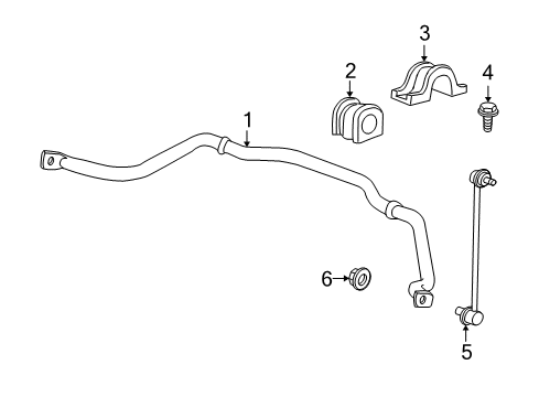 2011 Buick Enclave Stabilizer Bar & Components - Front Diagram