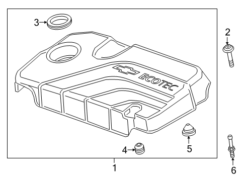 2016 Chevy Spark Engine Appearance Cover Diagram