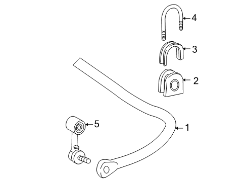 2007 GMC Sierra 3500 Classic Stabilizer Bar & Components - Rear Diagram