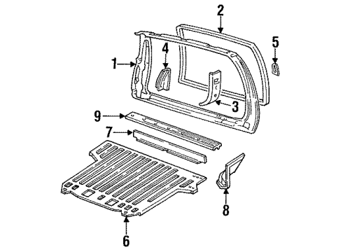 2000 GMC Yukon Rear Body & Floor Diagram 1 - Thumbnail