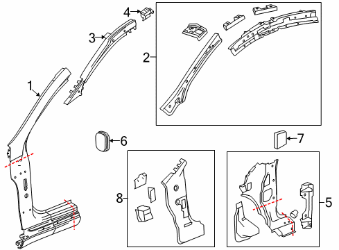 2013 Buick Regal Hinge Pillar Diagram