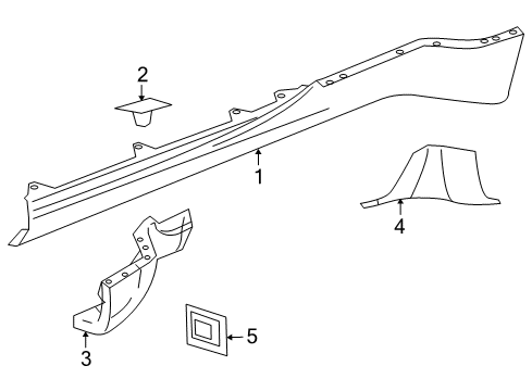 2006 Chevy SSR Retainer, Rocker Panel Molding *Gray Diagram for 10352797