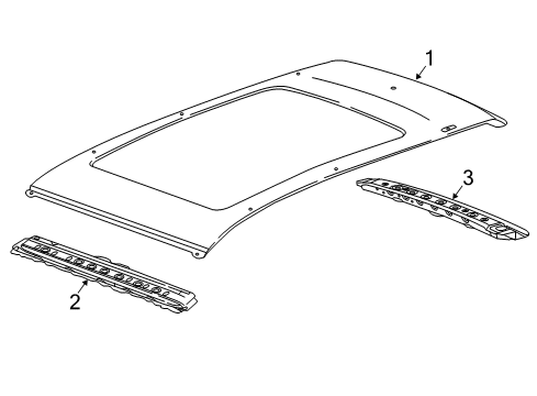 2024 GMC Terrain Roof & Components Diagram 2 - Thumbnail