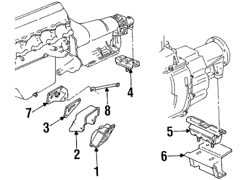 1992 GMC K3500 Engine & Trans Mounting Diagram 1 - Thumbnail