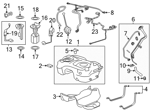 2012 Chevy Captiva Sport CAP ASM,F/TNK FIL Diagram for 19432734