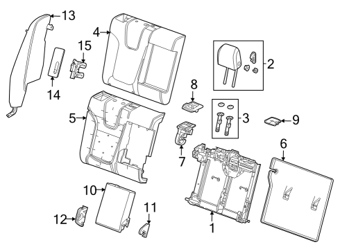 2022 Buick Encore GX Clip, R/Seat Hge Fin Cvr Diagram for 42724438