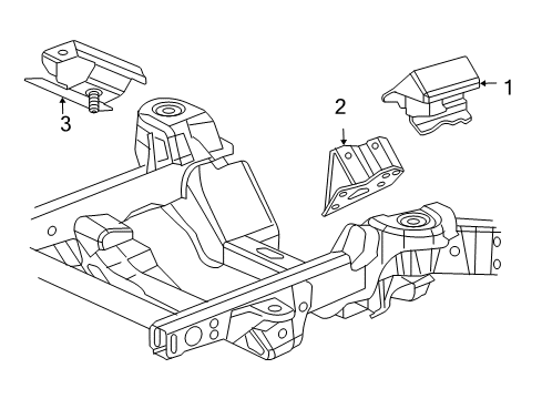 2006 GMC Savana 2500 Engine & Trans Mounting Diagram 2 - Thumbnail