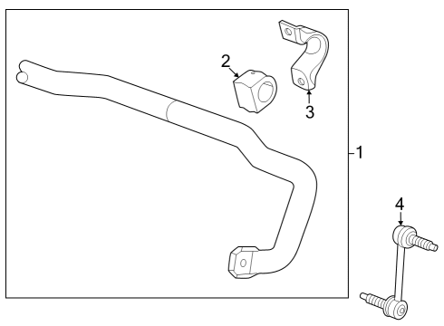 2023 Cadillac LYRIQ Stabilizer Bar & Components - Front  Diagram 1 - Thumbnail