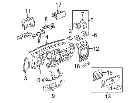 2009 Hummer H3 Instrument Panel Diagram