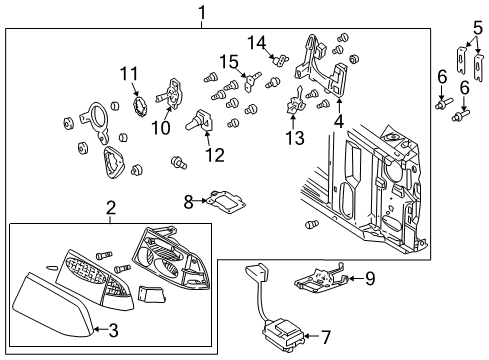 1998 GMC Jimmy Headlamps, Electrical Diagram 1 - Thumbnail