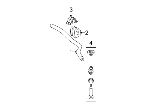 2005 Chevy Uplander Front Suspension, Control Arm, Stabilizer Bar Diagram 2 - Thumbnail