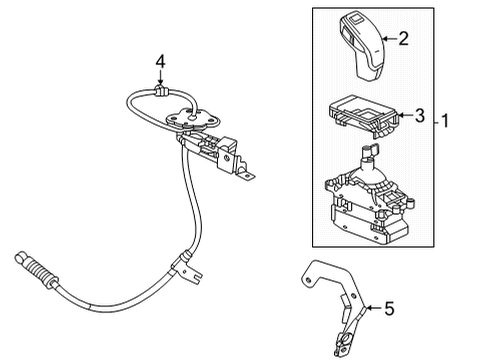 2022 Cadillac CT5 Gear Shift Control - AT Diagram