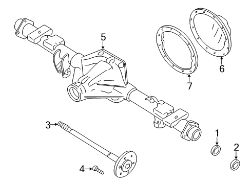 2007 GMC Sierra 1500 Classic Axle Housing - Rear Diagram 3 - Thumbnail